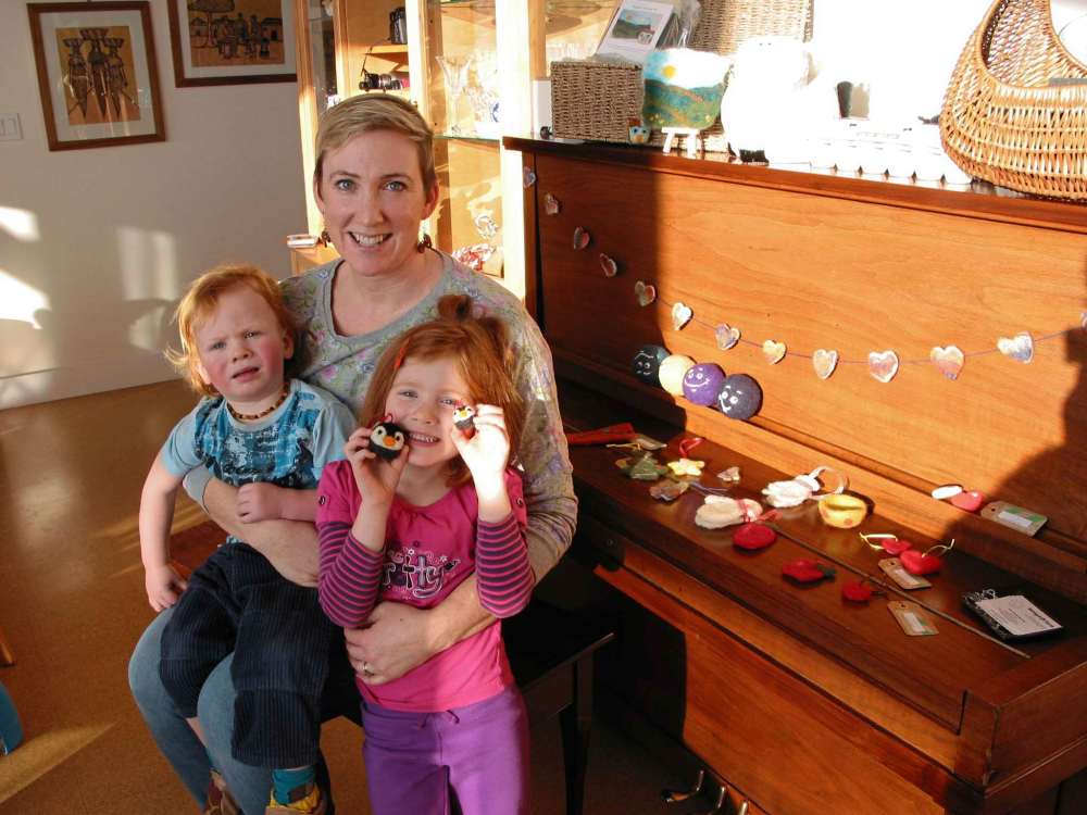 Andrea Geary
Chris Uhres-Todd with son Fred and daughter Rose shown in their Rosser home.