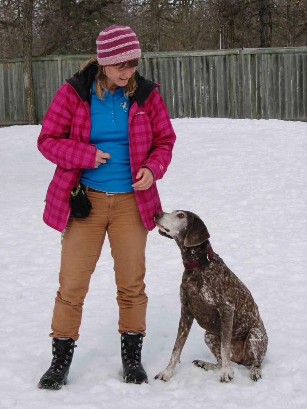 Andrea Geary
Jillian Enright, shown with her dog Maddy, operates Pawsensitive Pet Care from her home in the RM of Cartier.