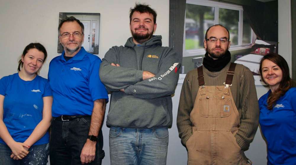 Submitted photo
Karufa Windows and Doors in Brunkild is owned and operated by the Gross family — (from left) Krista, father Rudy, Steve, Elias and Pauline.