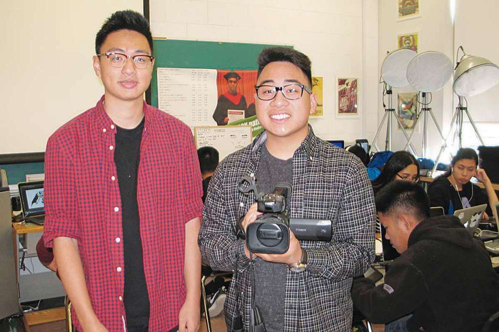 Photo by Jared Story
Sisler grads Moises Lucero (left) and Daniel Cochon are the first two recipients of Excellence in Media scholarships through the Sisler-VFS Pathway program.