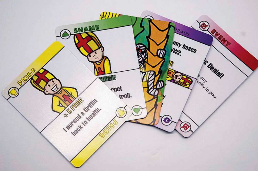 Supplied photo
An example of the cards found in Surplus of Popes.