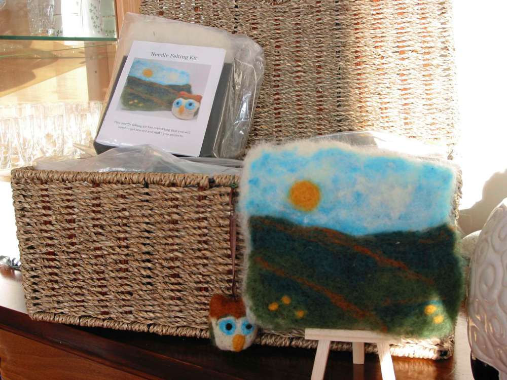 Andrea Geary
Chris Uhres-Todd and Terena Hantleman have assembled kits to help novice crafters get started with needle felting.