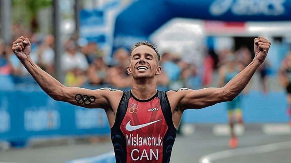 Photo courtesy of ITU Media
Triathlete Tyler Mislawchuk, who grew up in Oak Bluff, shown here in a supplied photo, is now working toward competing in the 2021 Summer Olympic Games.