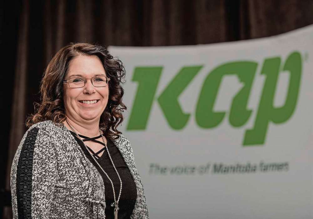 Supplied photo
Jill Verwey, Keystone Agricultural Producers vice-president, shown here in a file photo, farms with her family near Portage la Prairie. She says Manitoba farmers are struggling to get crops out of the field before winter sets in.