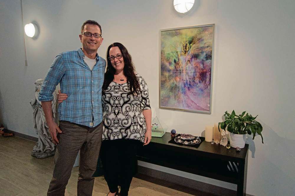 Alana Trachenko
Darcy and Kristel Kernaghan in the studio at Divine Clarity (2071 Portage Ave.). The couple opened the location a year ago and have seen steady business since.
