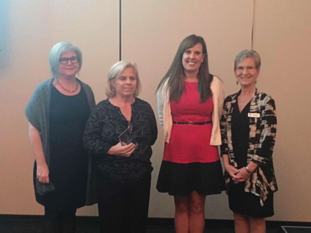 Supplied photo
Karen Bodnaryk (second from left) received the award of excellence for nursing education, which is presented to registered nurses who practise as a nurse educator in a college, university or clinical setting and demonstrate teaching excellence by encouraging critical thinking and innovation.
