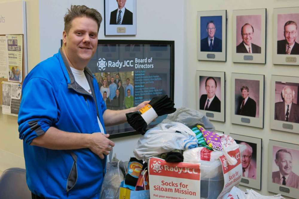Rady Jewish Community Centre collects hundreds of socks for Siloam