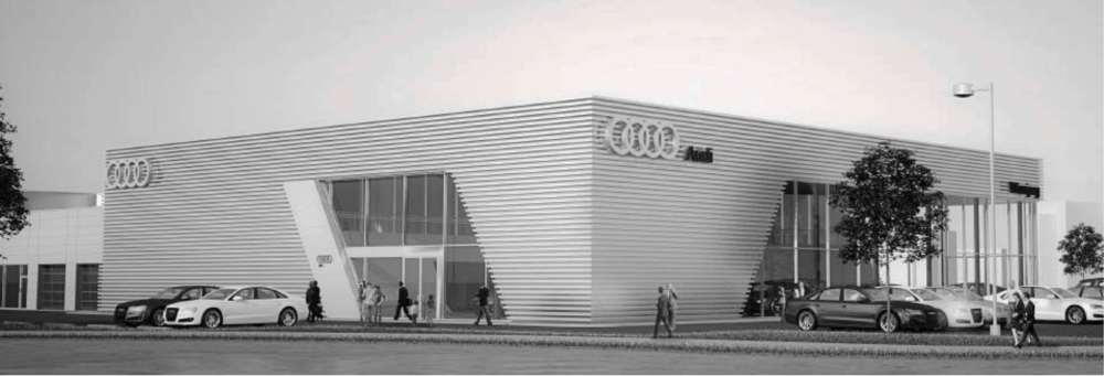 Supplied rendering
Ground has been broken on a new Audi dealership in the Seasons of Tuxedo development.