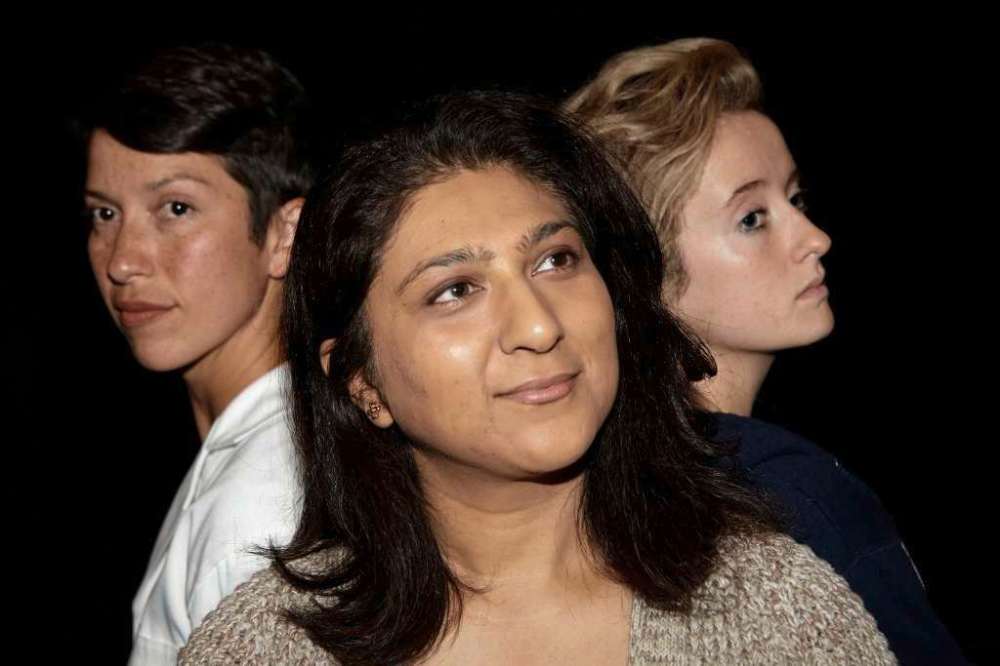 Supplied photo
Natasha Torres-Garner, Saira Rahman, and Victoria Hill star in Sarasvàti Productions’ staging of Baby Box.