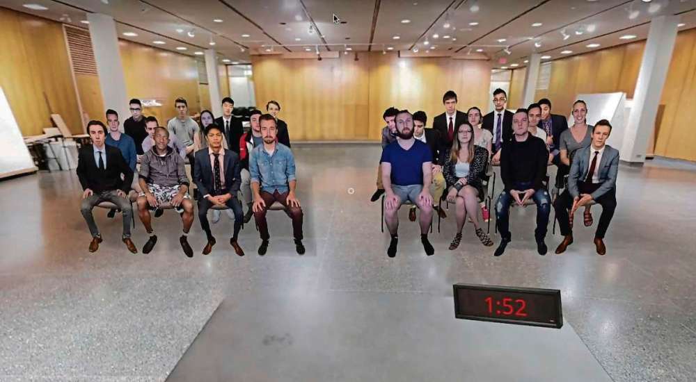 Supplied image
Beyond VR uses 360 degree imagery and real people, not avatars, in its public speaking simulation.