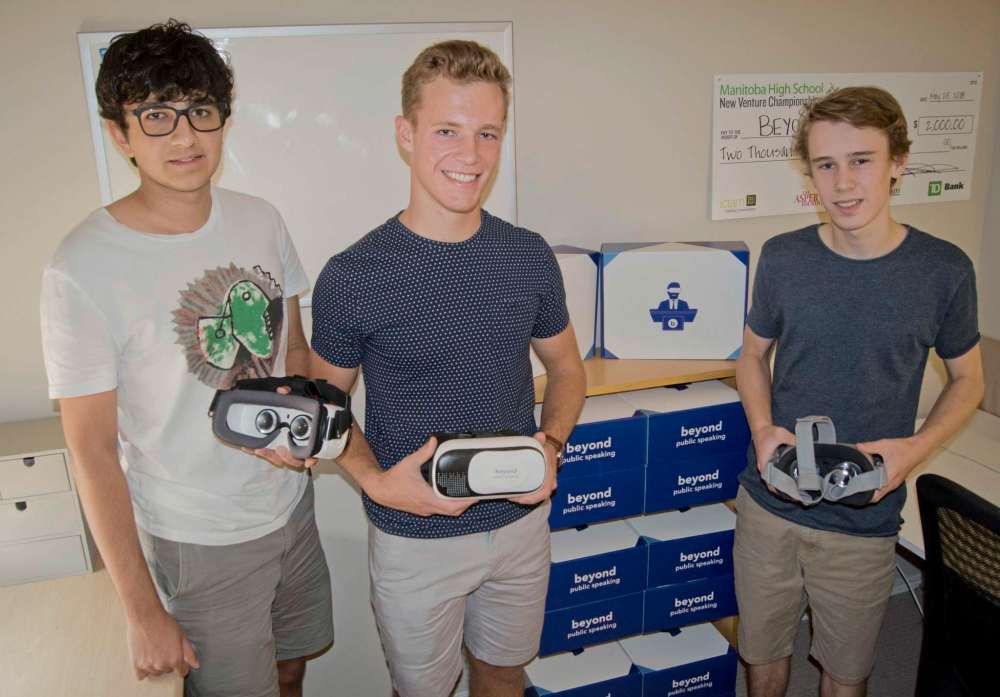Danielle Da Silva - Sou'wester
Lukas Phangurah, Jonah Perron, and Eric Steinke are the creators of Beyond VR, a virtual reality education tool that helps people conquer their fears of public speaking. The app and associated business is a full-time project for the budding entrepreneurs who hope to capitalize on virtual reality technology.