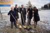 Danielle Da Silva - Sou'wester
Helen Norrie (left) breaks ground on a new library named after her and her late husband, Bill, alongside Ed Cuddy (manager of library services), Coun. John Orlikow (River Heights-Fort Garry), Mayor Brian Bowman, and Coun. Sherri Rollins (Fort Rouge-East Fort Garry).