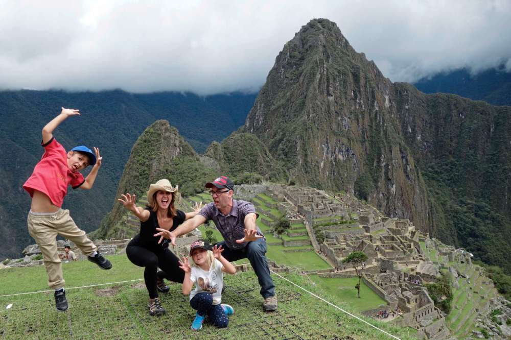 Supplied photo
Daria Salamon and Rob Krause are pictured with their two children in Machu Picchu during a year long backpacking adventure through the southern hemisphere. Turnstone Press has published a book on the Osborne Village family’s journey, titled Don’t Try This at Home.