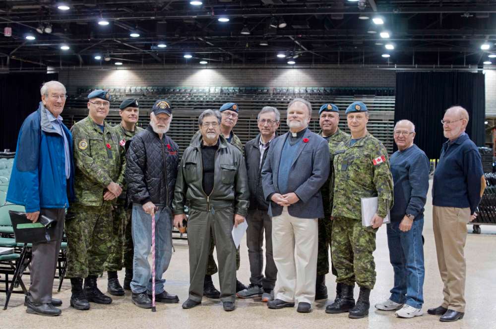 Danielle Da Silva - Sou'wester
Members of the Joint Veterans Association meet at the RBC Convention Centre Winnipeg ahead of the annual Remembrance Day ceremony. Organizing the annual service is a substantial collaborative effort that pulls together veterans and active service members from across Winnipeg.