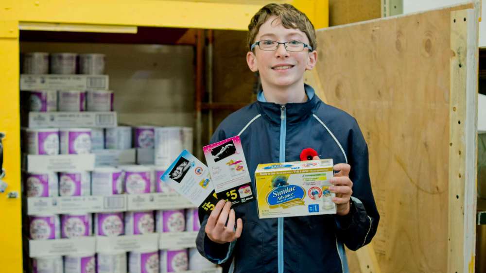 Danielle Da Silva - Sou'wester
Atticus McIlraith, 13, is running his fourth annual baby formula drive for Winnipeg Harvest.
