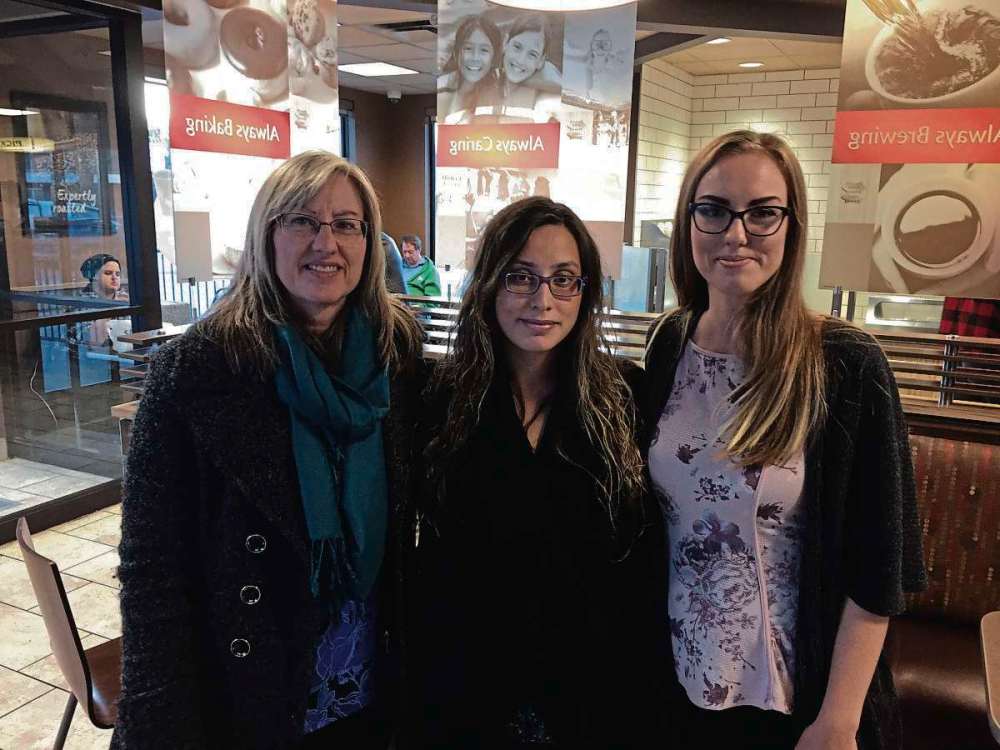 Supplied photo
Rise Above directors Jo Haakman and Emily Haakman are pictured with bursary recipient Sirin Karamano (centre).