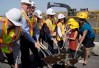 Danielle Da Silva - Sou'wester
Ground is broken on the new school in South Pointe. It is the first school to be built in Pembina Trails School Division in 17 years. (DANIELLE DA SILVA/CANSTAR/SOUWESTER)