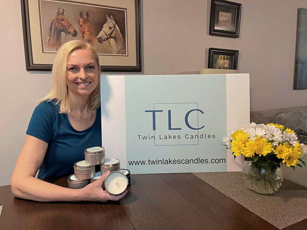 Supplied photo
Christine Chudy and her husband, Mike, launched Twin Lakes Candles earlier this month.
