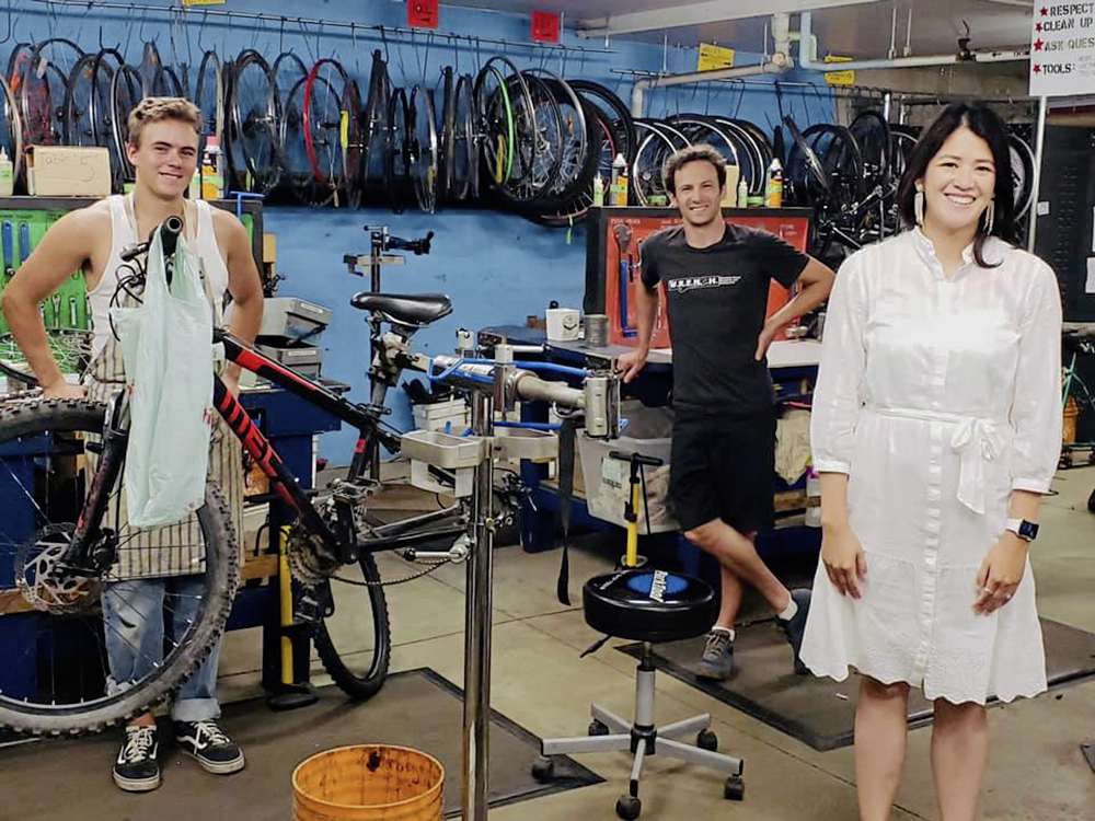 Supplied photo
Notre Dame MLA Malaya Marcelino is pictured here with Geoff Health, educational director of The WRENCH, and WRENCH summer staff member Dylan Nicolau.