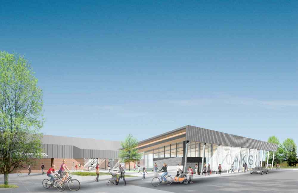 Supplied photo
Once renovations and upgrades are completed, the Seven Oaks Pool will feature an indoor spray pad. Construction on the spray pad and wading pool will begin in 2015.