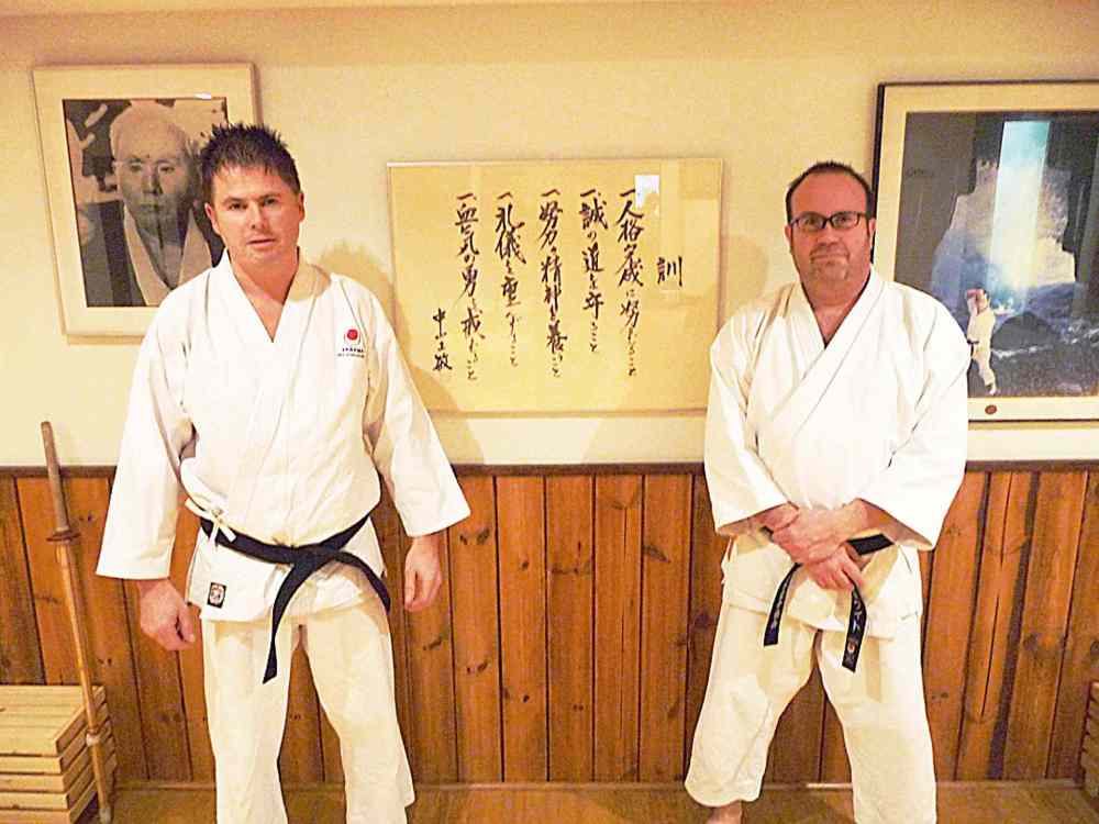 Photo by Evan Comstock
Sensei Steve Burch and dojo administrator Jason White at the newly opened Kildonan Karate Dojo.