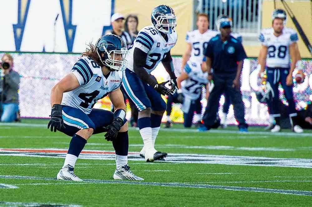 Supplied photo
Former Churchill Bulldog Thomas Miles made his CFL debut for the Toronto Argonauts in a June 9 pre-season game vs. the Winnipeg Blue Bombers.