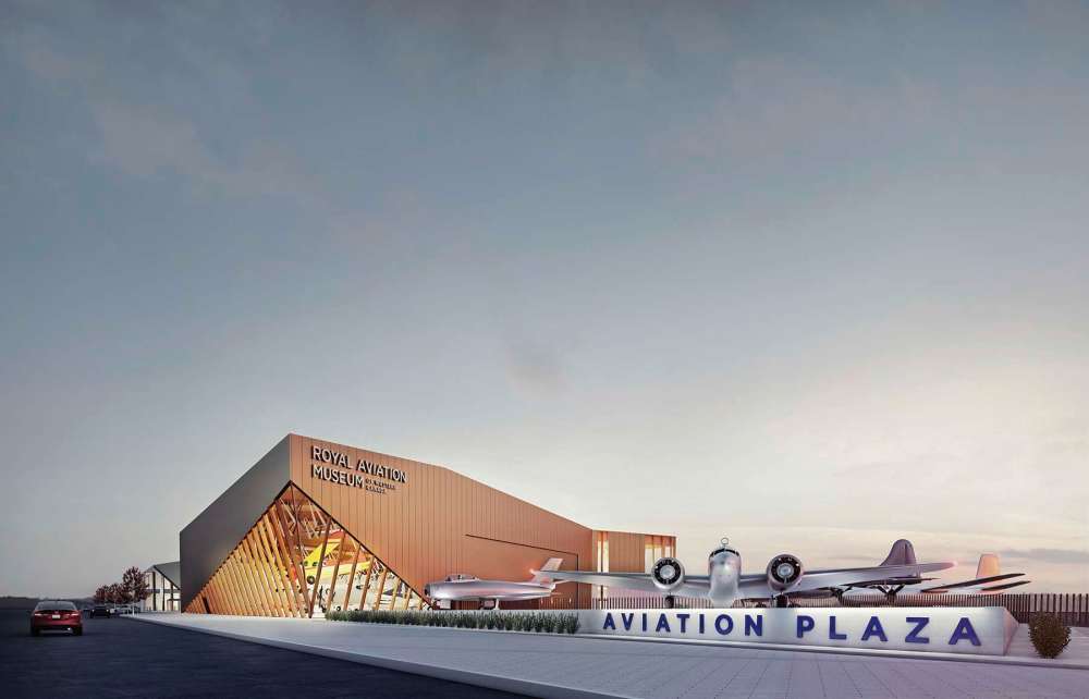 Supplied image
An artist's rendering of what the new home of the Royal Aviation Museum of Western Canada will look like upon completion.