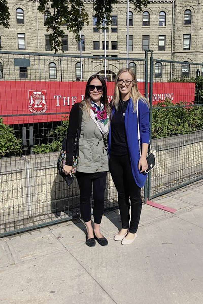 Supplied photo
Emily Haakman, vice-president of Rise Above, with Tammy Wolfe, one of this year’s recipients.