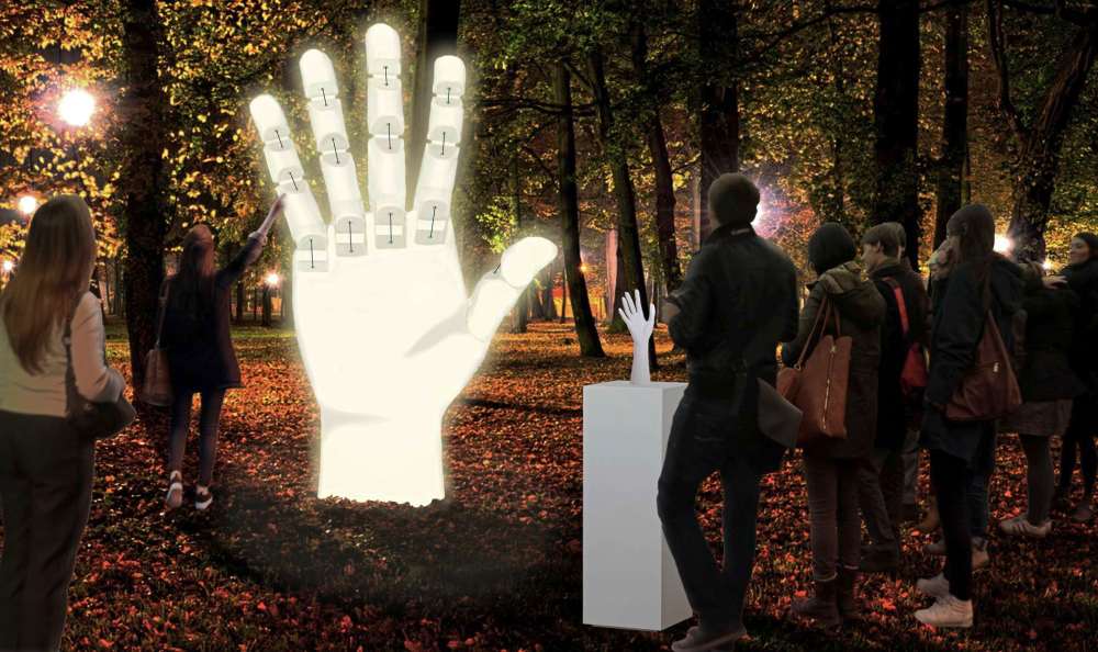 Supplied image by Meg Rabbit
Solmund MacPherson’s Hand of the Machine installation at the Millennium Library for Nuit Blanche will be 12-feet-tall when completed.