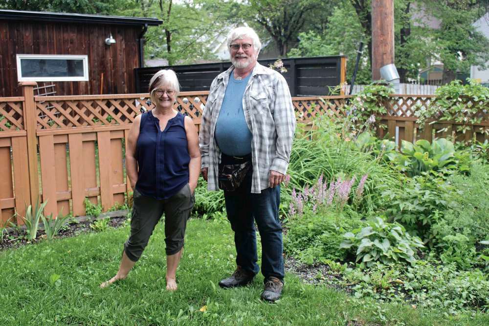 Photo by Kelsey James
Barbara Ediger (left) and Rod Kueneman says Riverview community gardeners are harvesting fewer vegetables than they did in previous years.