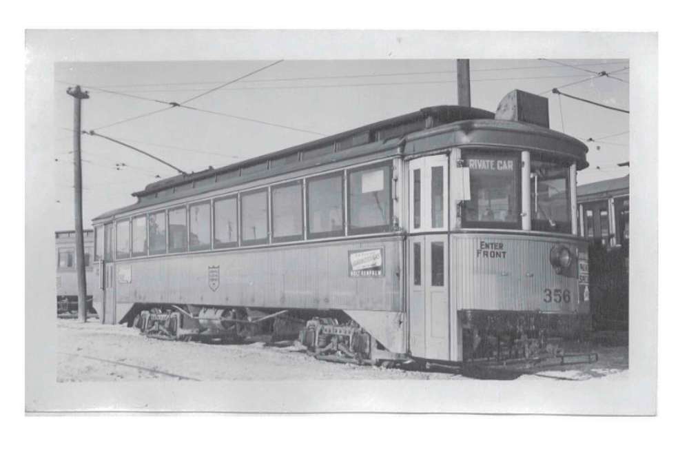 Photo courtesy of Heritage Winnipeg
Streetcar 356, which is currently housed at the Winnipeg Railway Museum, is believed to be the last remaining wooden streetcar built in Winnipeg.