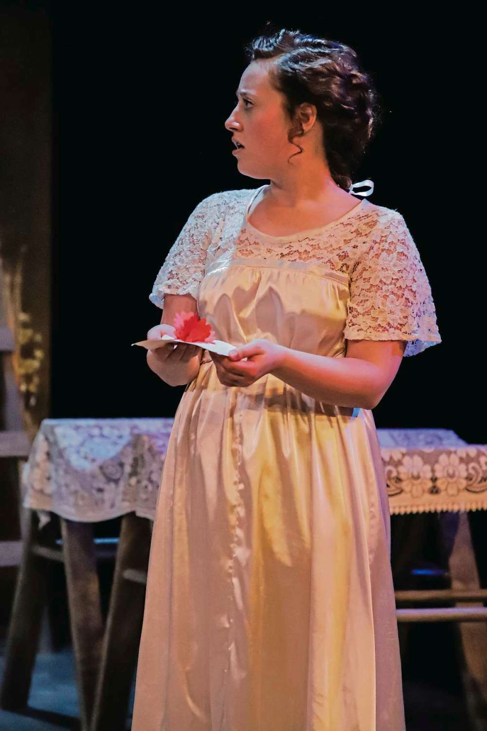 Photo by Leif Norman
Sarah Flynn wears nightgown designed by Joseph Abetria.