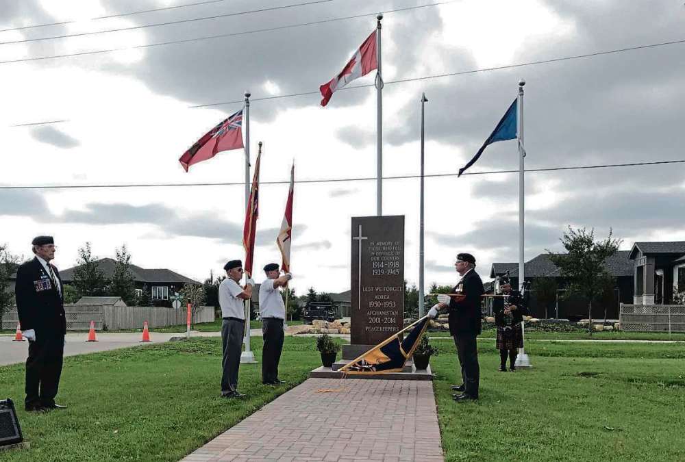 Sheldon Birnie
The old North Kildonan War Memorial from 1400 Henderson Hwy. last summer to its new home at the Henderson Legion (215 Maxwell King Dr.). A rededication service for the cenotaph was held at the Legion on Aug. 23. (SHELDON BIRNIE/CANSTAR/THE HERALD)