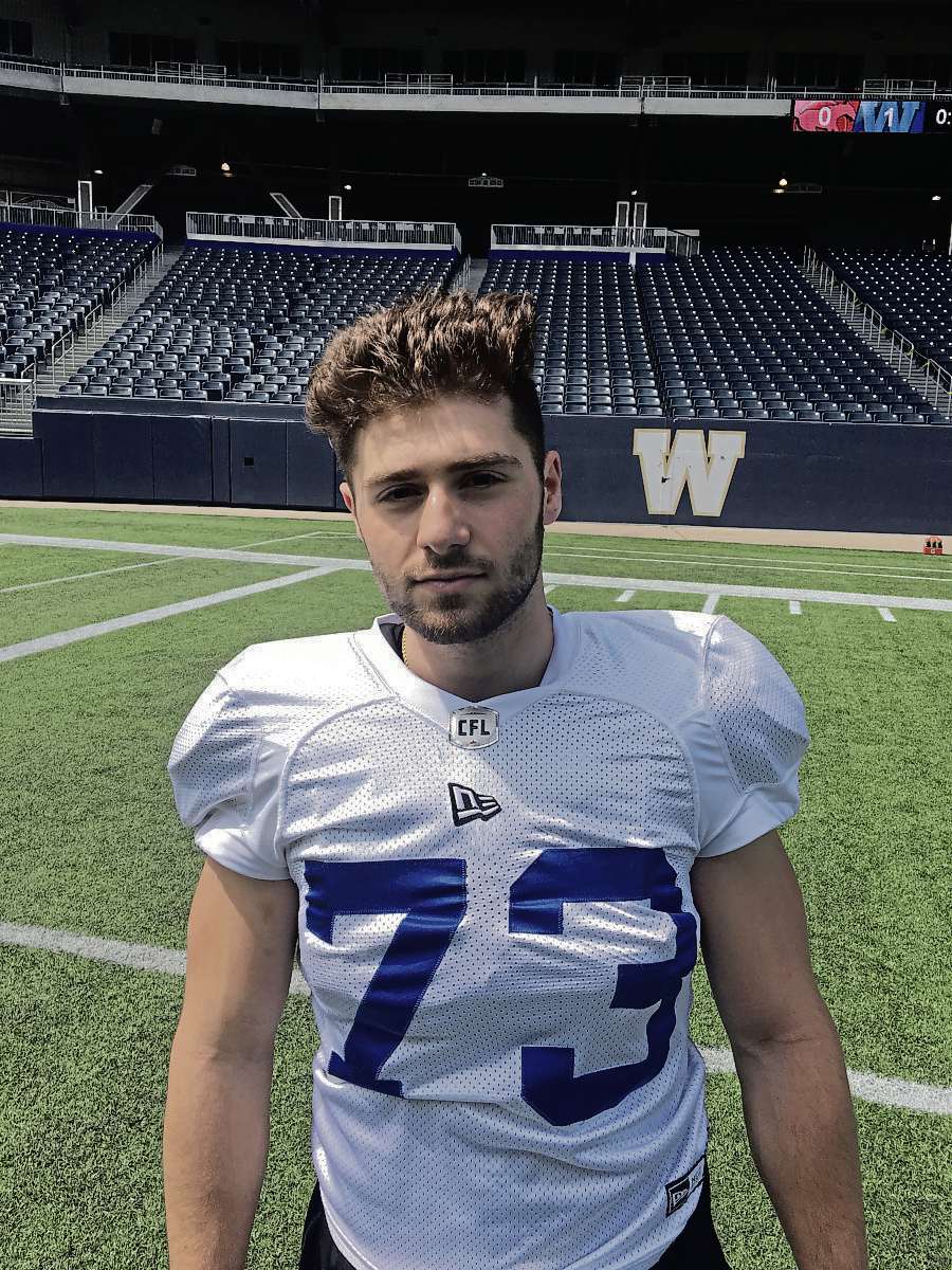 Supplied photo
Brandon Urciuoli, a 19-year-old running back from Murdoch MacKay Collegiate, is one of three Winnipeg Rifles currently attending the Winnipeg Blue Bombers training camp.