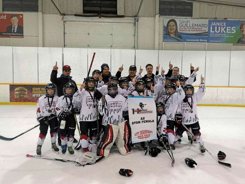 Supplied photo
The St. Vital Chill white atom A2 girls.