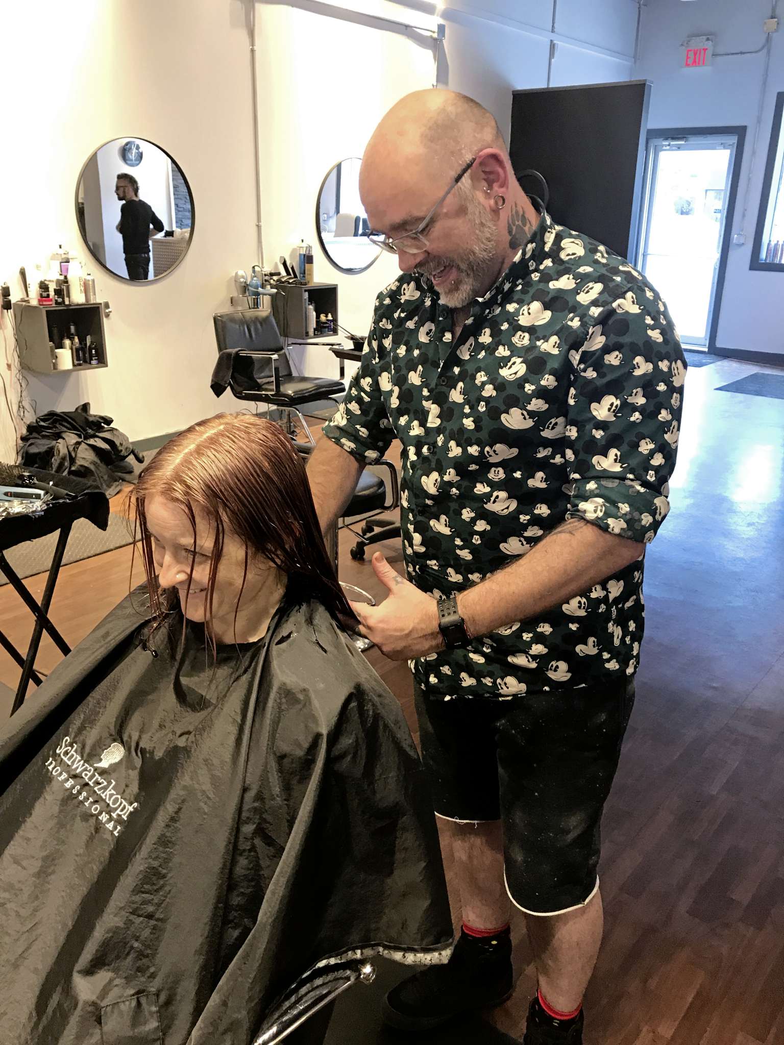 Showing their support with scissors Our Communities