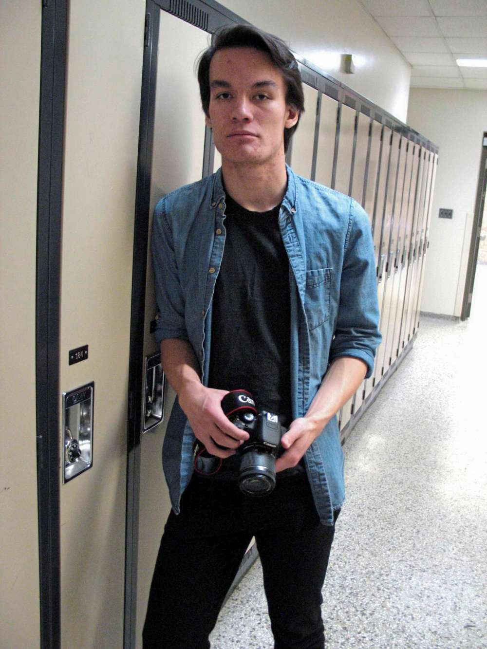 Simon Fuller
Propel program student Trenten Huss, pictured here at Nelson McIntyre Collegiate, produced a videography portfolio for his project. (SIMON FULLER/CANSTAR NEWS/THE LANCE)