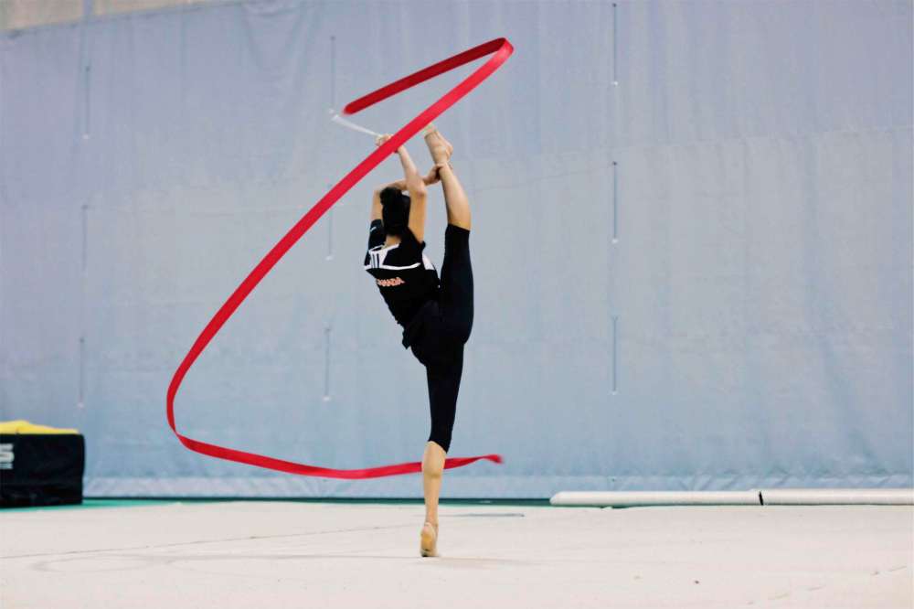 Supplied photo courtesy of Kristi Nikkel/Nikkel Photography
Rhythmic gymnast Kaedyn Lashley performs a routine.