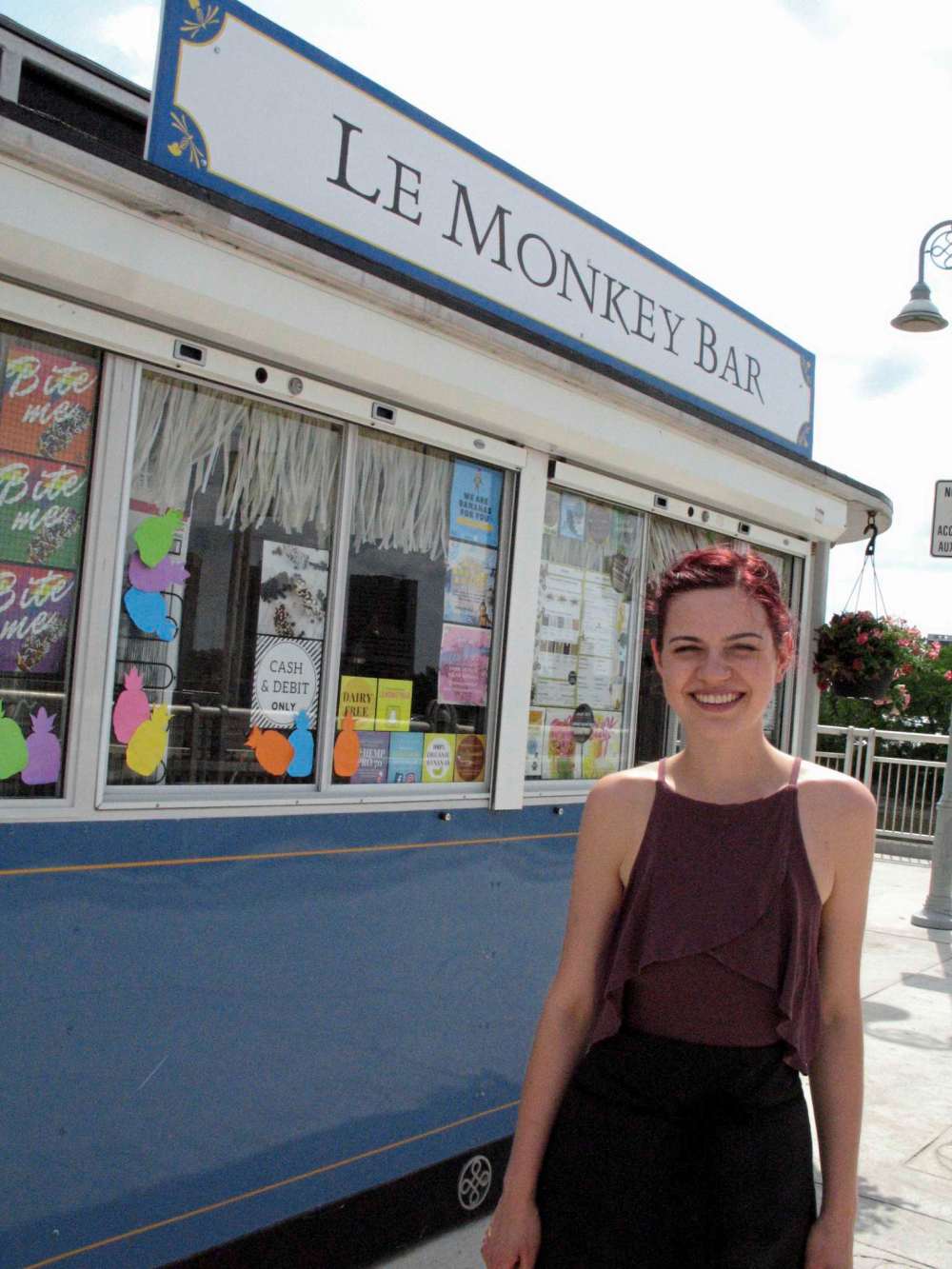 Simon Fuller
Muriel Dupuis is enjoying her time serving the community at Le Monkey Bar on Esplanade Riel so far.