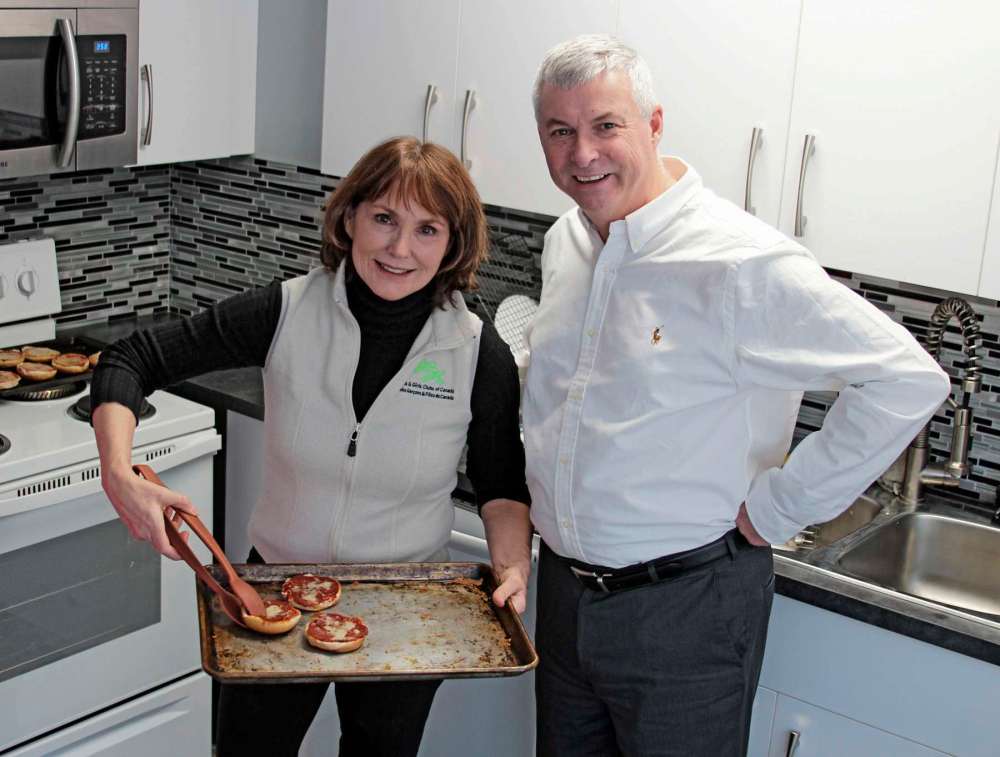 Photo by Sydney Hildebrandt
Heather Black (left), director of community engagement for Boys and Girls Clubs of Winnipeg; and Ron Brown, president and chief executive officer. They stand in the newly renovated kitchen at Gilbert Park Club.