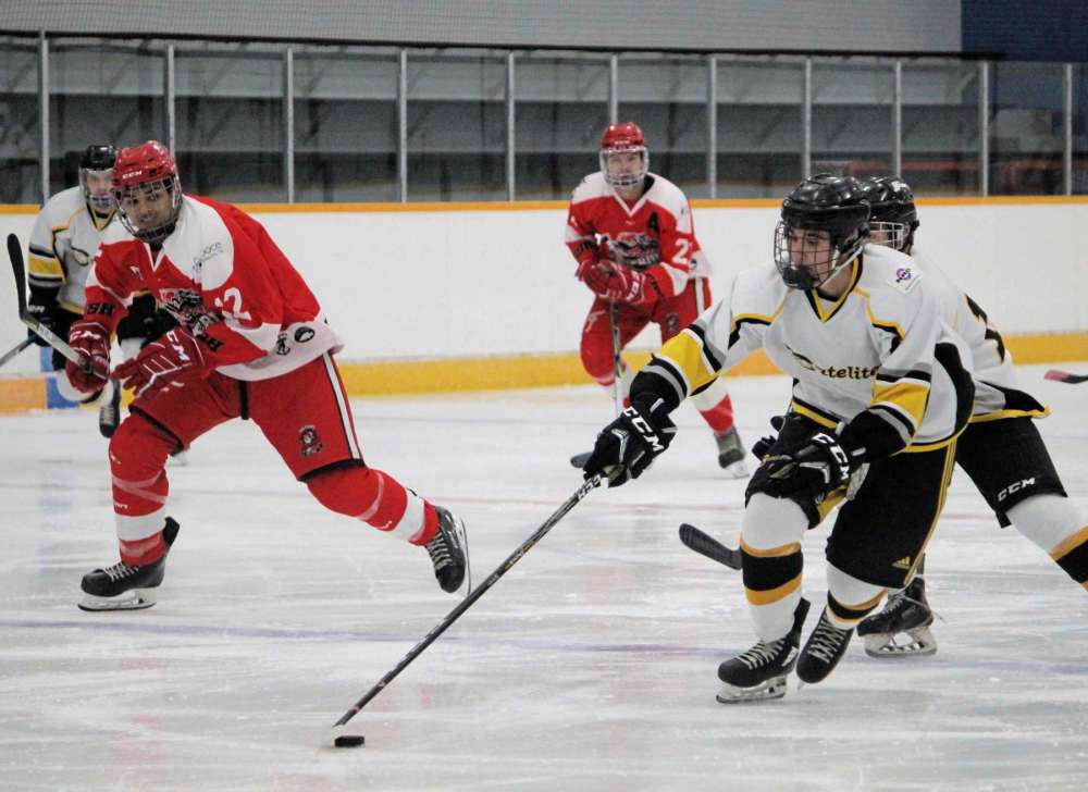Photo by Cheryl Dunning
At press time the North End Satelites hockey team was sitting in last place of the Capital Region Junior Hockey League.