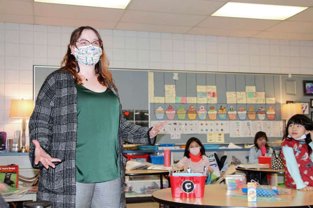 Sou'wester
Teacher Alex Nicholls discusses whether Greenland and Iceland should change their name with her Grade 1 students at Van Walleghem School.