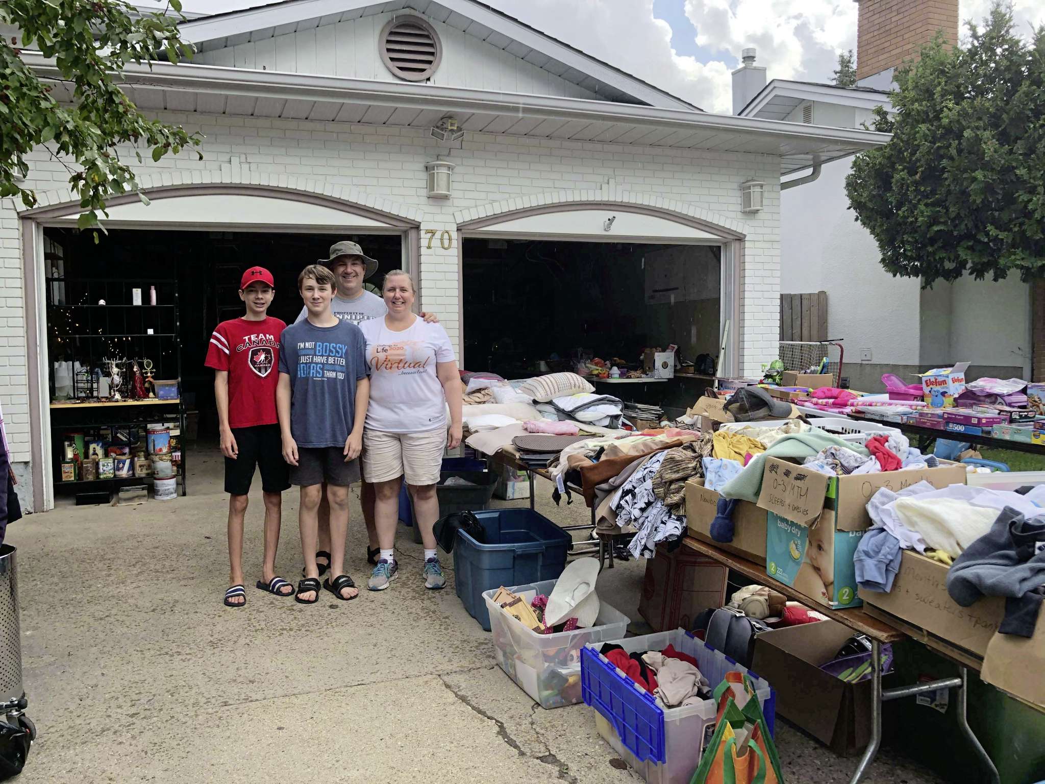 Charity garage sale in St. James Our Communities