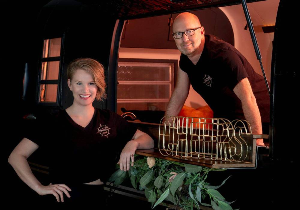 Brianna Schofield and Grant Forzley started Nomad Box Bar, a unique bar and beverage catering service, in 2018.