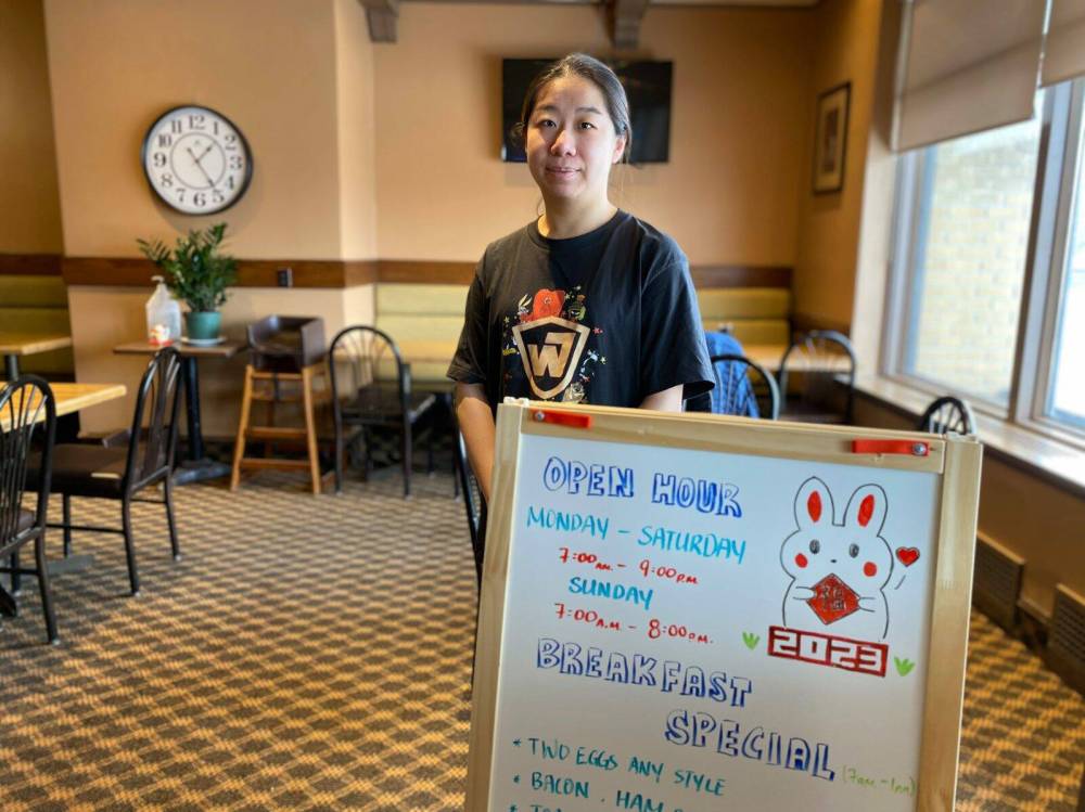 Photo by Sheldon Birnie Tianlin Feng is keen to have diners visit the restaurant at the Curtis Gordon Motor Hotel. Feng, who took over the restaurant at the start of January 2023, has expanded both the menu and hours of operation.