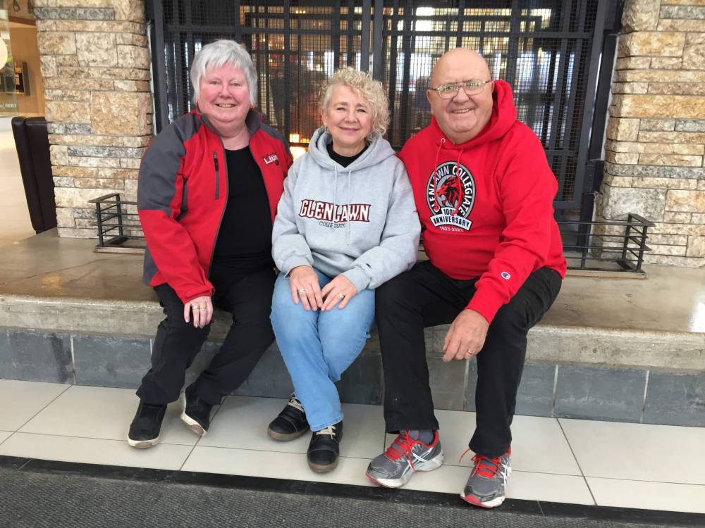 Photo by Simon Fuller
Pictured, from left: Irene Nordheim, Arpena Babaian and Wayne Ruff, who are all involved with the organization of Glenlawn Collegiate’s 100th anniversary celebration reunion.