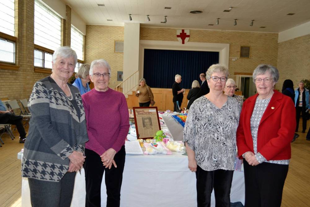 Photo by John Kendle
(From left) Johanna De Bakker, Savellia Love, Marlene Pryzner and Sandra Hartt are volunteers with the Thelma Wynne Project at St. George’s Anglican Church (Crescentwood).
