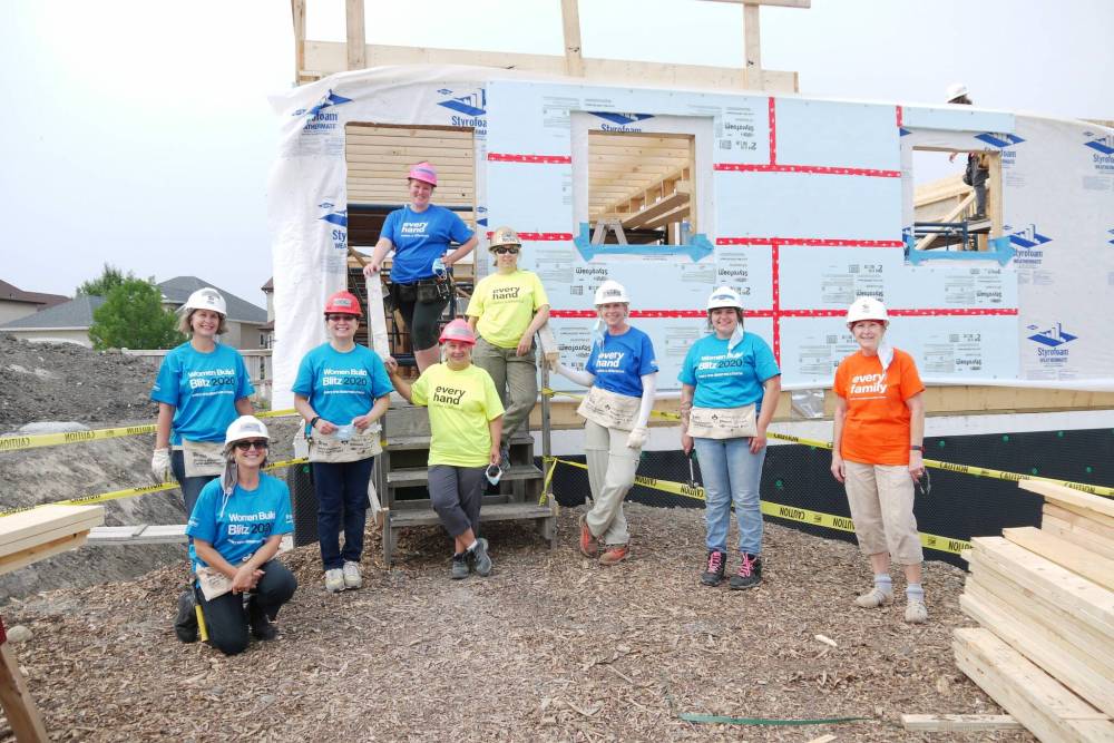 Supplied photo
Volunteers and participants in Habitat for Humanity Manitoba’s Women Build program pose at a past job site.