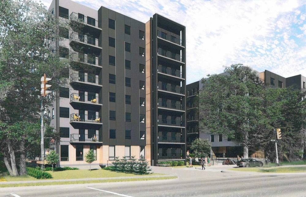 Supplied image
Plans for a proposed two multi-family residential buildings, one eight-storey building containing 164 units and one six-storey building containing 75 units, at 1918 St. Mary’s Rd., were approved by the Riel community committee on April 24.
