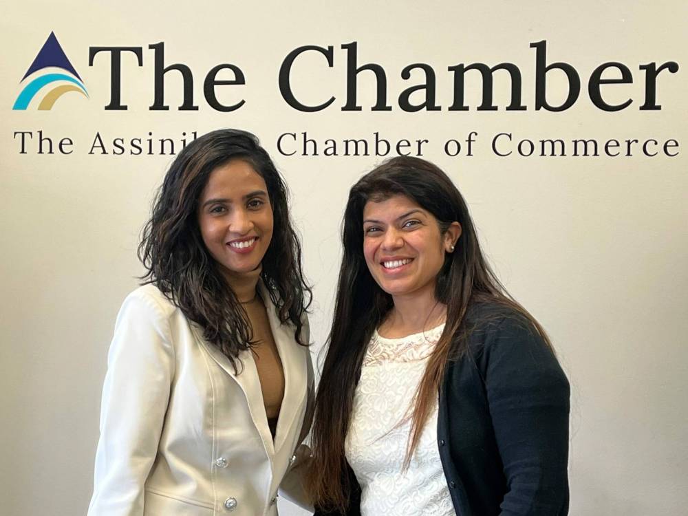 Supplied photo
Varsha Gopaul and Pooja Dhingra, from the U of W’s PACE programs, have joined the Assiniboia Chamber of Commerce office as interns.